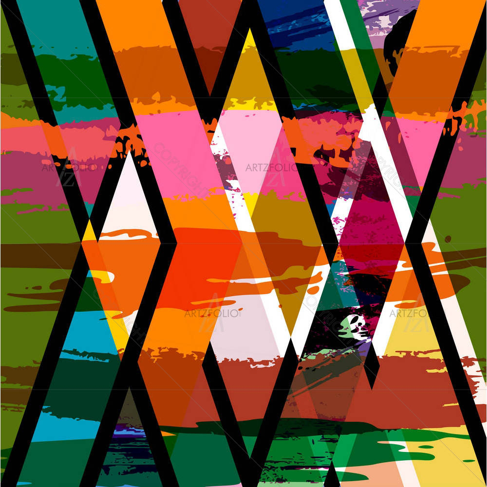 Abstract Geometrical Art D1 — Abstract custom art by ArtzFolio