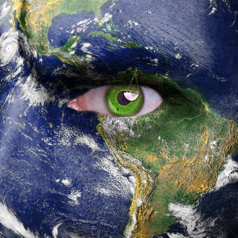 Man Face Covered With Earth Photo — Astronomy custom art by ArtzFolio