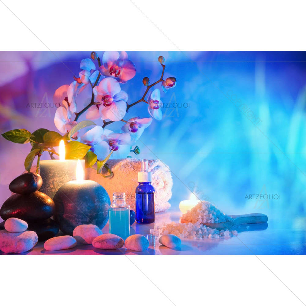 Bath Massage In Garden — custom-size art design 5003140