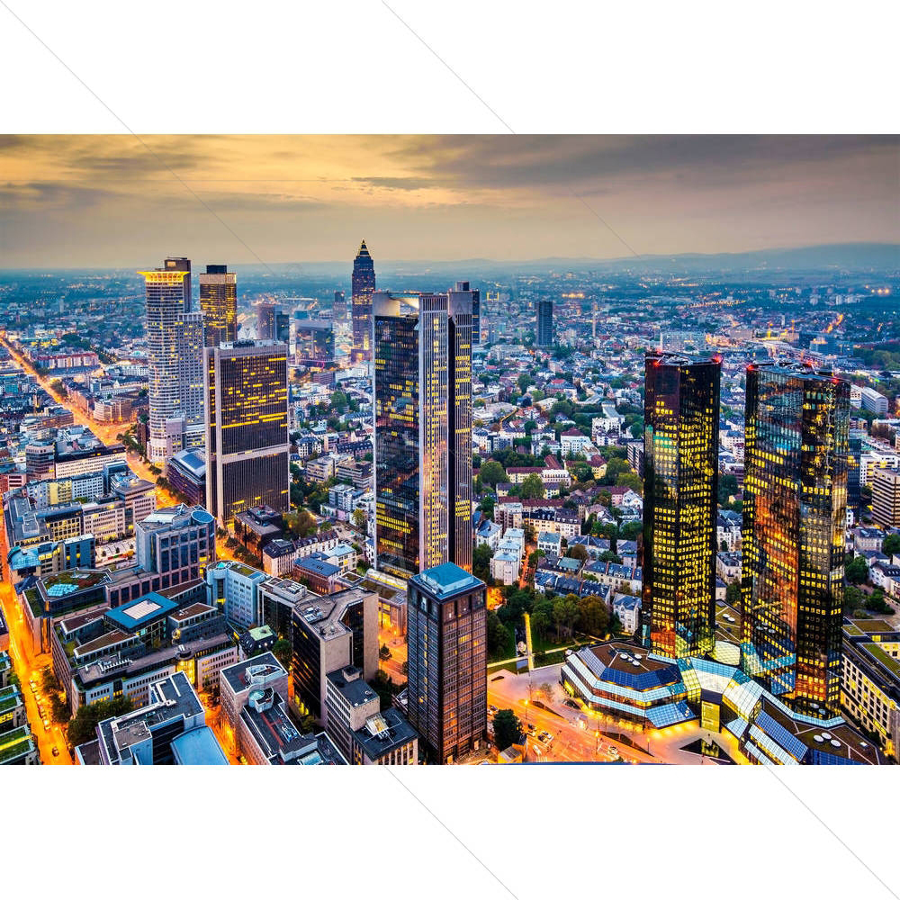 Aerial View of Frankfurt, Germany — Architecture custom art by ArtzFolio