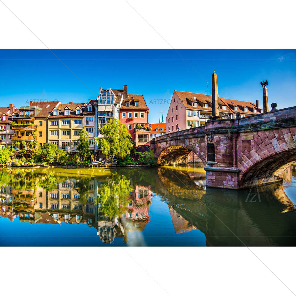 Nuremberg, Germany Old Town On The Pegnitz River — custom-size art design 5003169