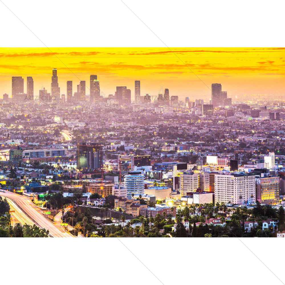 Downtown Cityscape of Los Angeles, California, USA D2 — Landscapes custom art by ArtzFolio