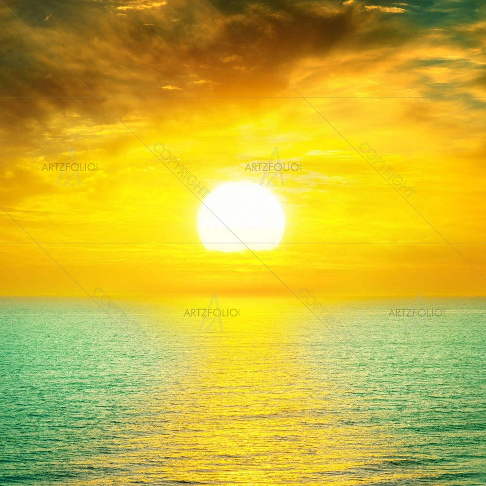 Sunset Above The Sea — custom-size art design 5003179