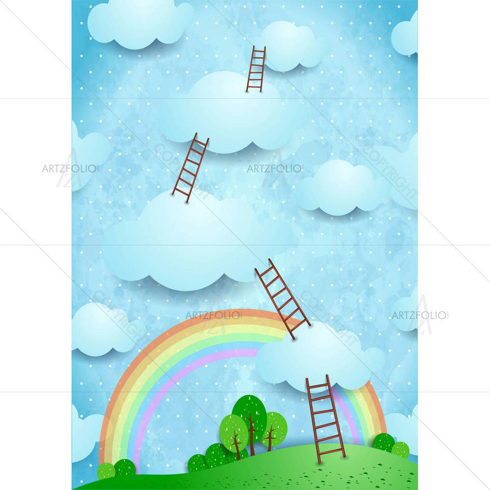 Climbing To The Sky — custom-size art design 5003183
