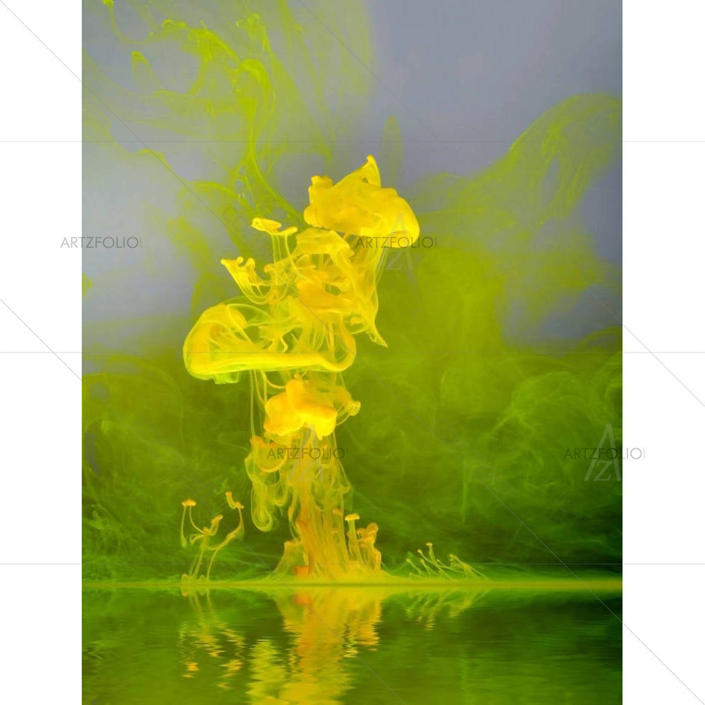 Abstract Floating Yellow Color — custom-size art design 5003200