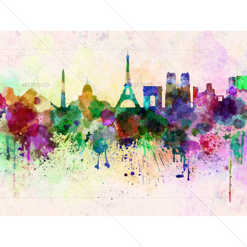 Paris Skyline, France — custom-size art design 5003218