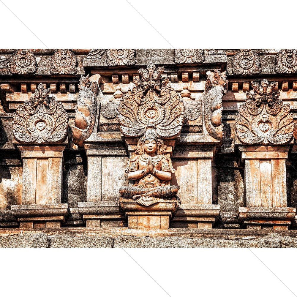 Ancient Hindu Temple In Hampi India — custom-size art design 5003251