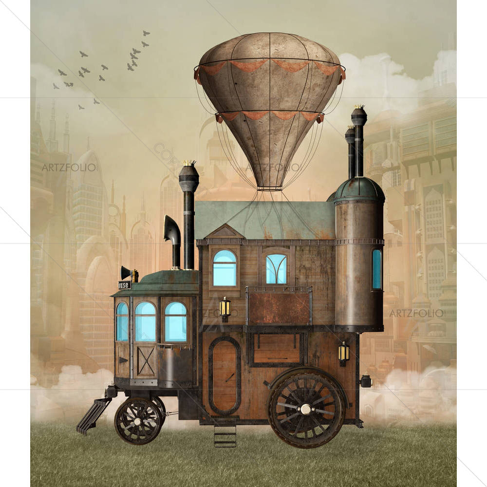 Surreal House — Ancient custom art by ArtzFolio