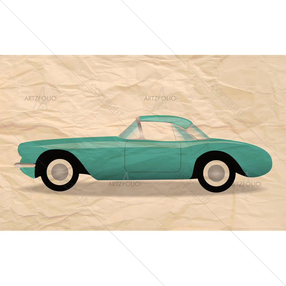 Vintage Retro Car — custom-size art design 5003273