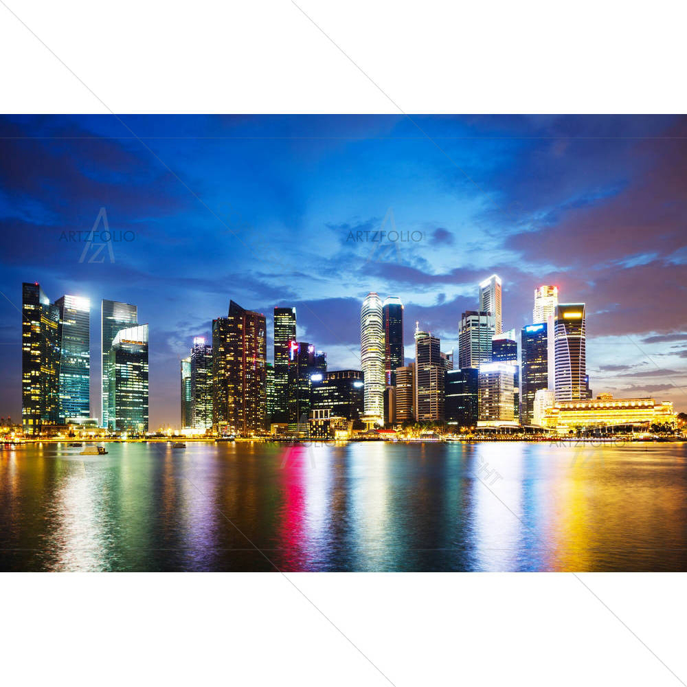 Singapore At Night — custom-size art design 5003278