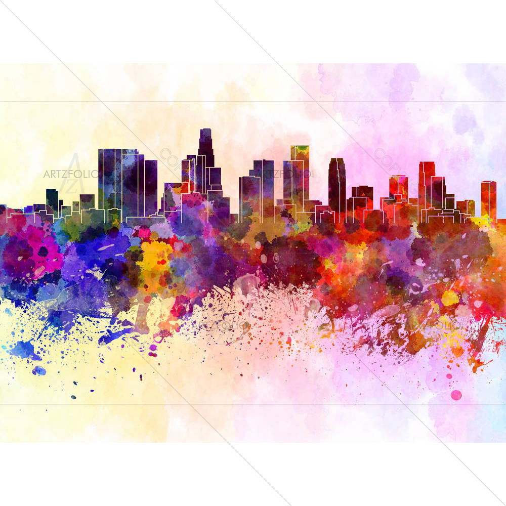 Los Angeles Skyline, USA — custom-size art design 5003281
