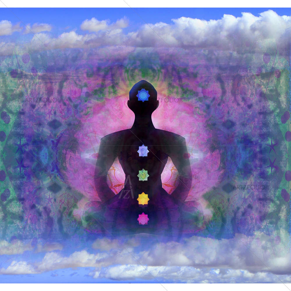 Yoga Lotus Pose D7 — Devotional custom art by ArtzFolio