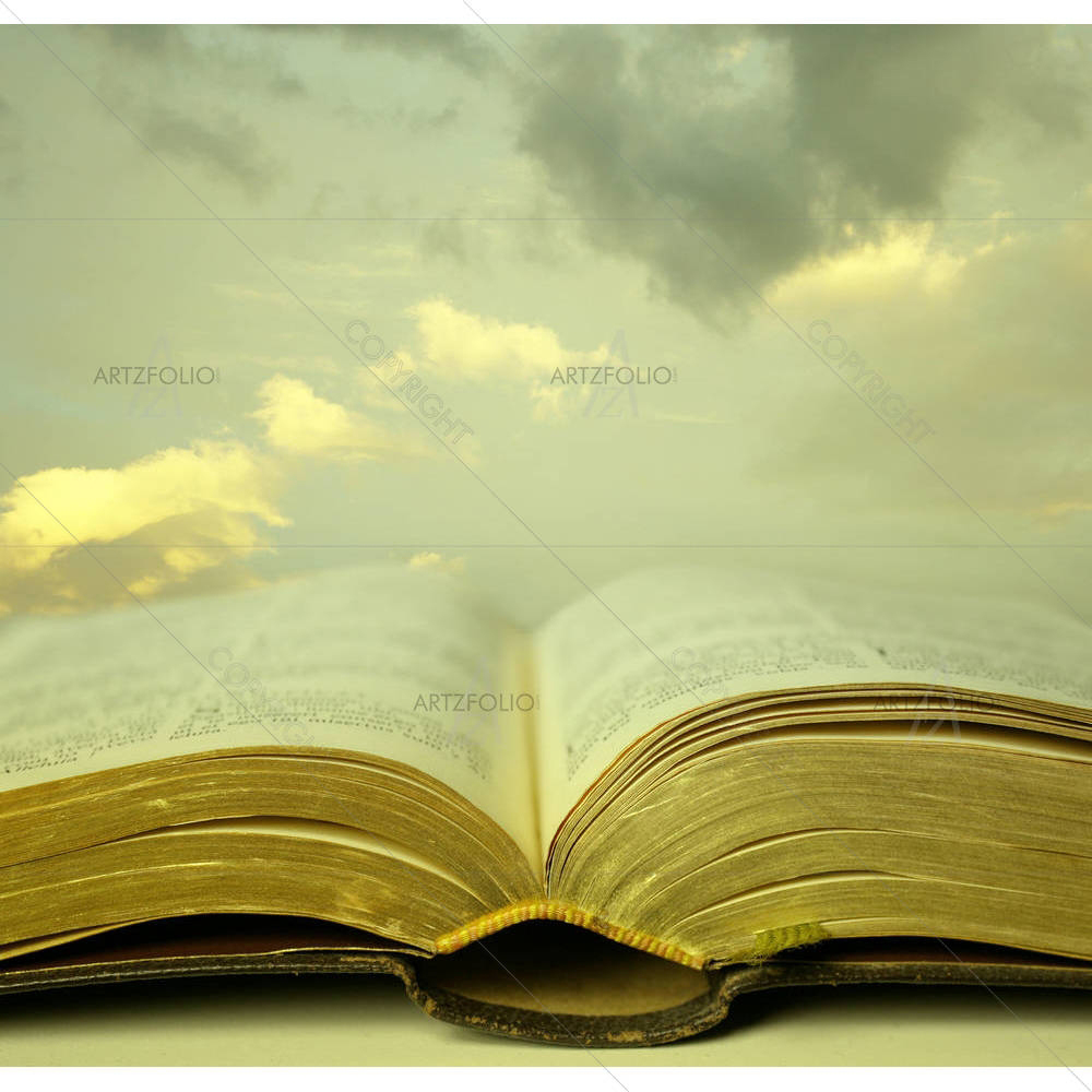 Open Old Holy Bible — Devotional custom art by ArtzFolio