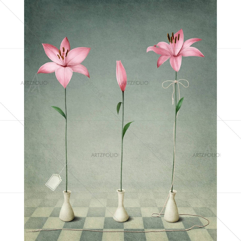 Pink Lilies D1 — custom-size art design 5003301