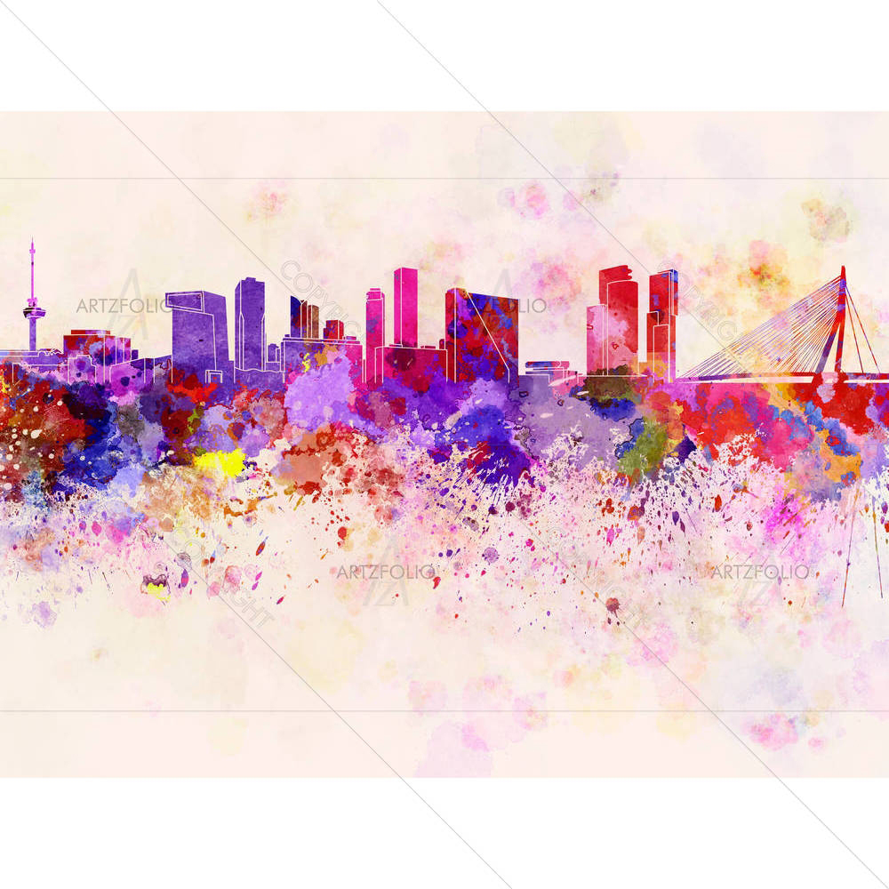 Rotterdam Skyline, Netherlands — custom-size art design 5003305