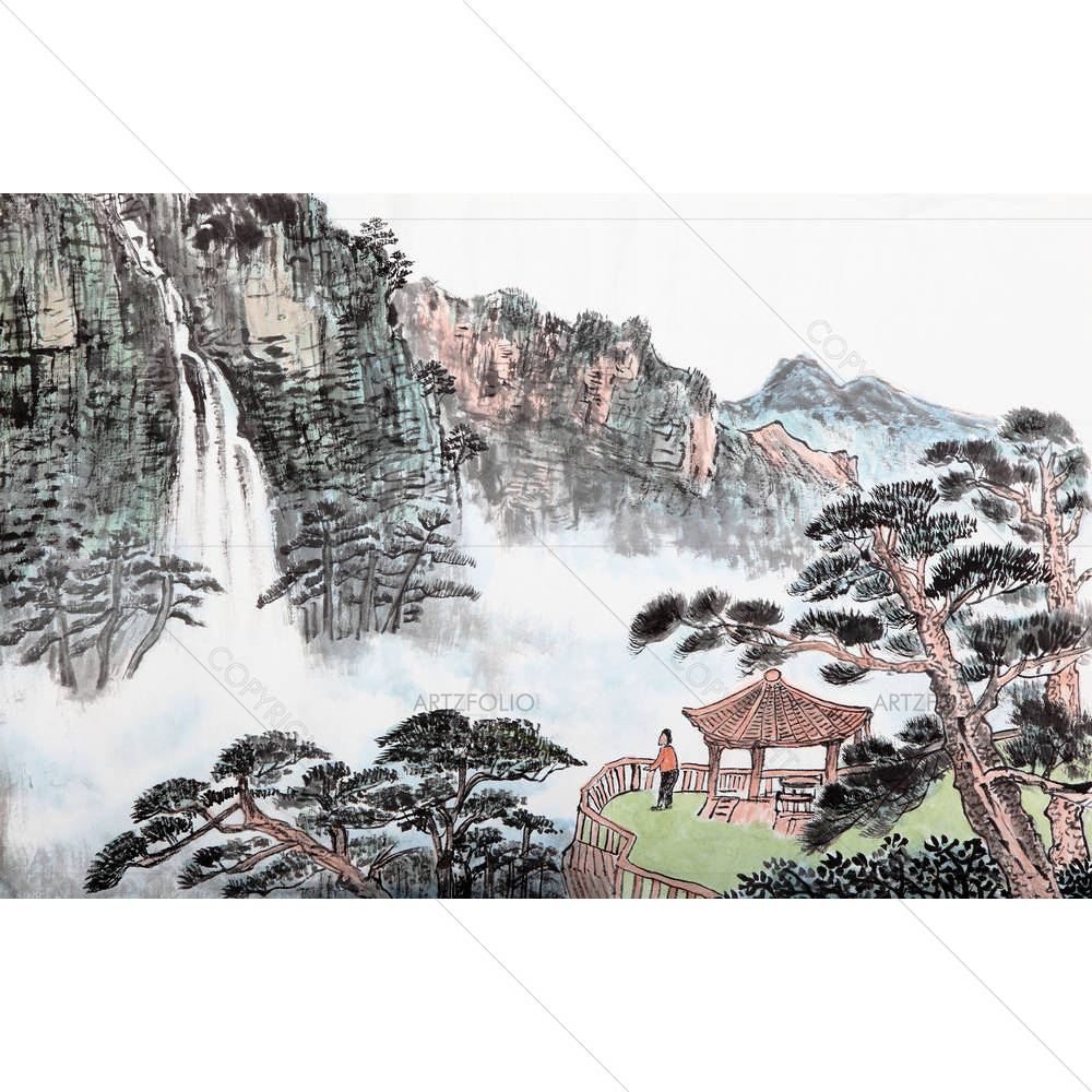 Traditional Chinese Artwork D2 — Abstract custom art by ArtzFolio