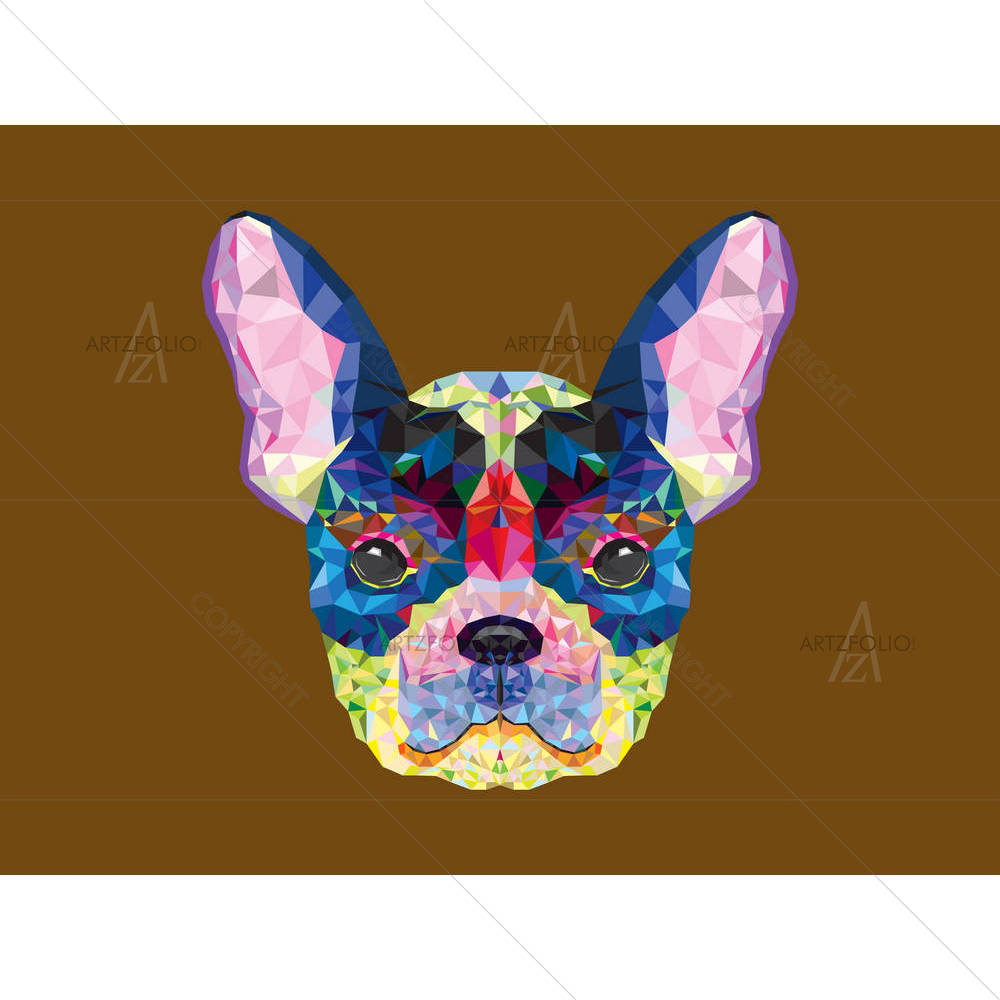 French Bulldog Portrait — Abstract custom art by ArtzFolio