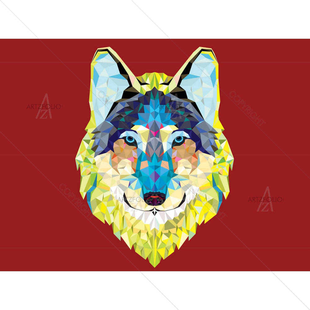 Wolf Portrait D1 — custom-size art design 5003317