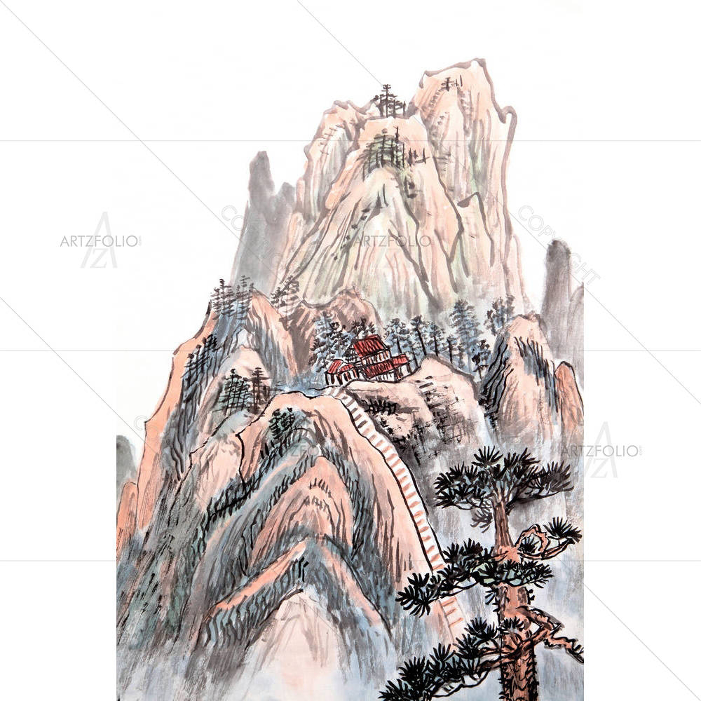 High Mountain Landscape — Devotional custom art by ArtzFolio