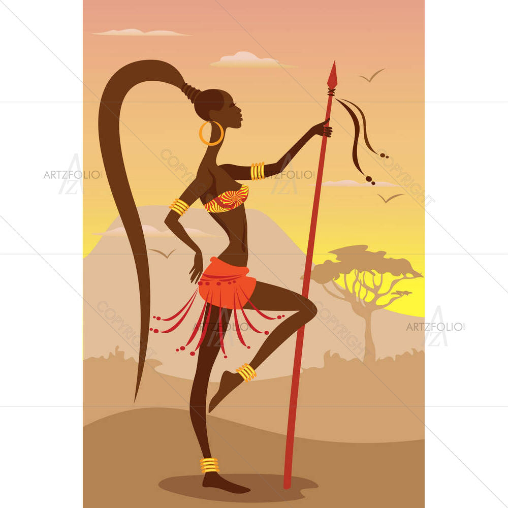 African Woman D1 — custom-size art design 5003350