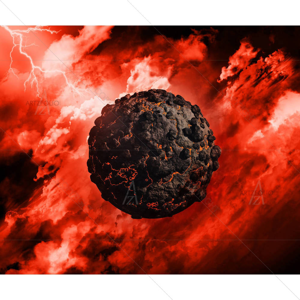 Volcanic Globe — Abstract custom art by ArtzFolio