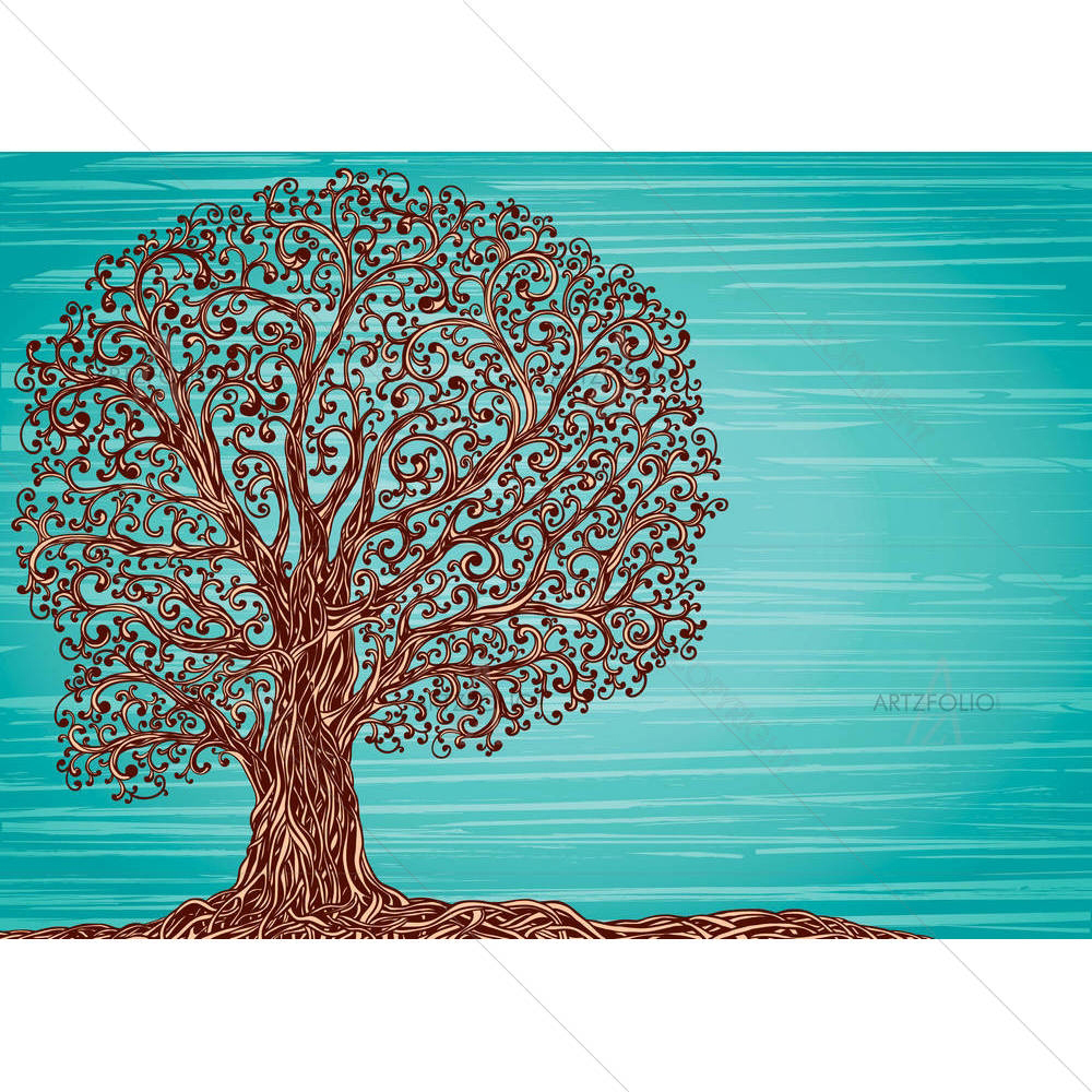 Old Graphic Tree — custom-size art design 5003379