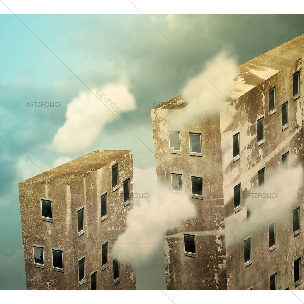Artistic Skyscrapers In The Sky — Landscapes custom art by ArtzFolio