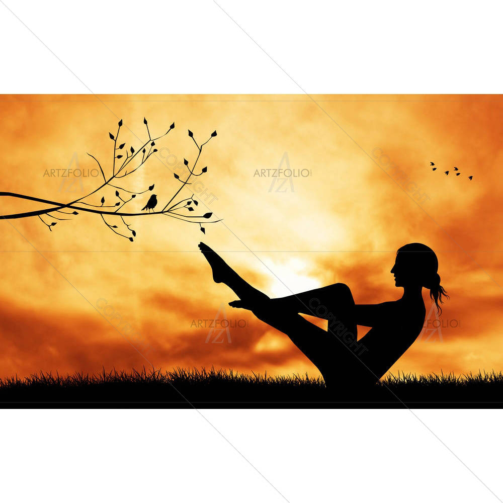 Yoga Pose D1 — Nature custom art by ArtzFolio