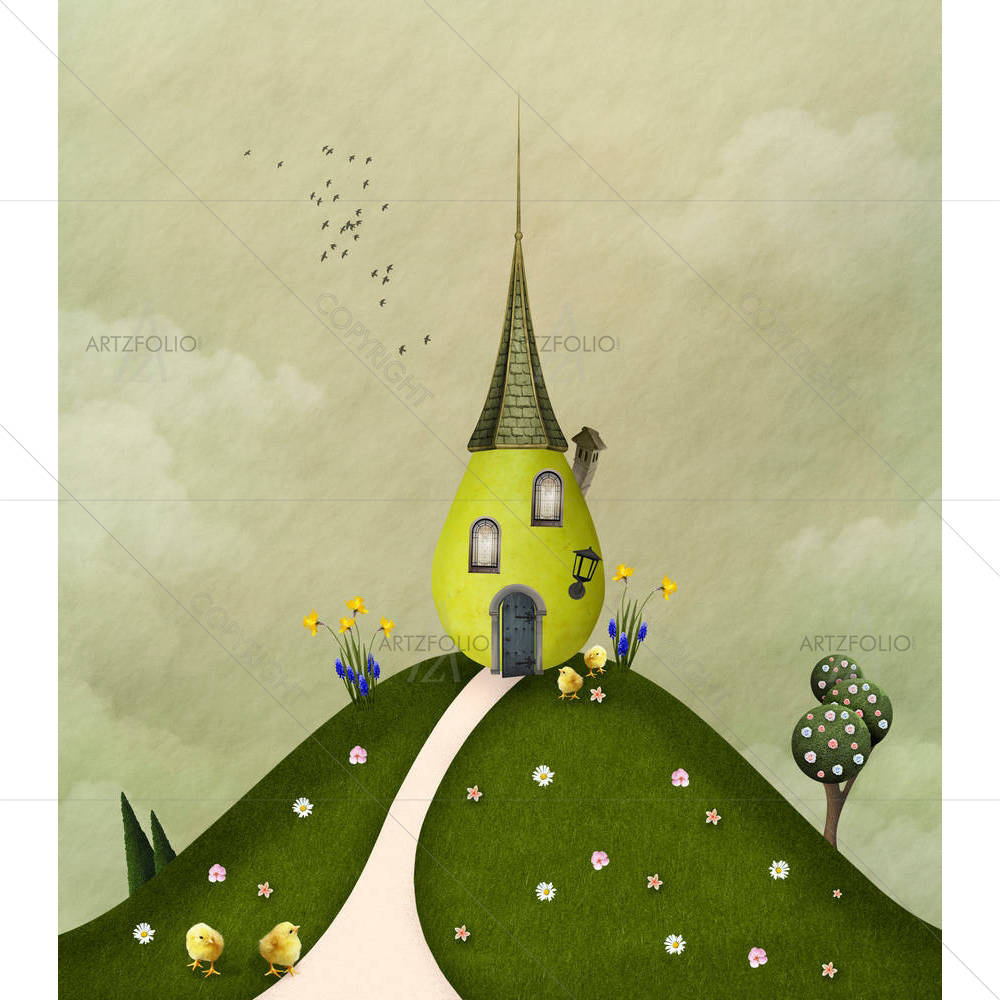 Green Hill — custom-size art design 5003395