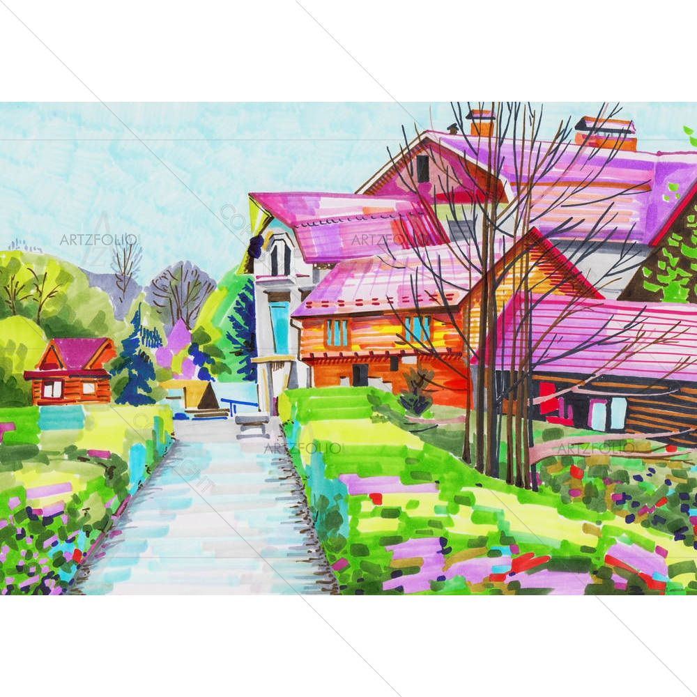 Rural Landscape D2 — Architecture custom art by ArtzFolio