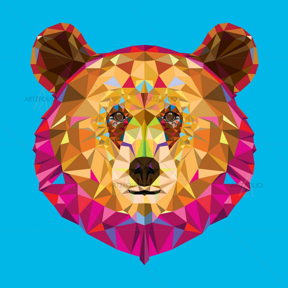 Head Of Grizzly Bear — custom-size art design 5003414