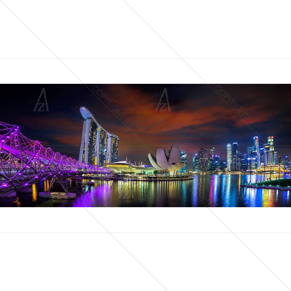 Landscape Of Singapore City — custom-size art design 5003420