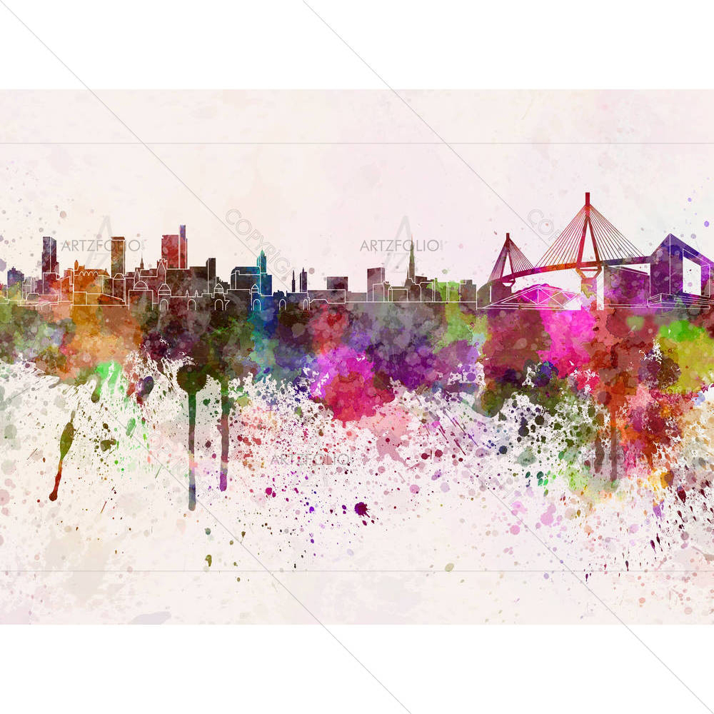 Hamburg Skyline, Germany — Abstract custom art by ArtzFolio