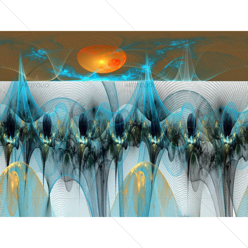 Fantasy Ice Planet D2 — Astronomy custom art by ArtzFolio