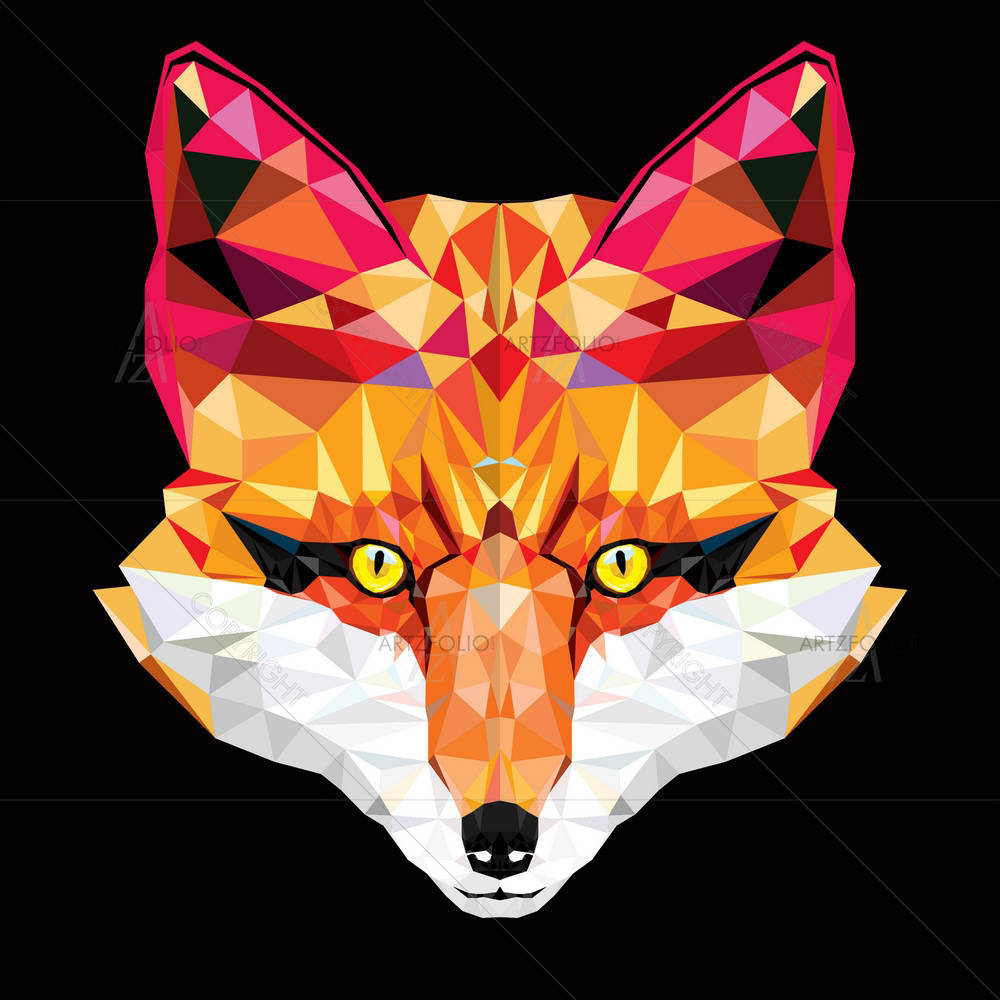 Fox Portrait — Abstract custom art by ArtzFolio