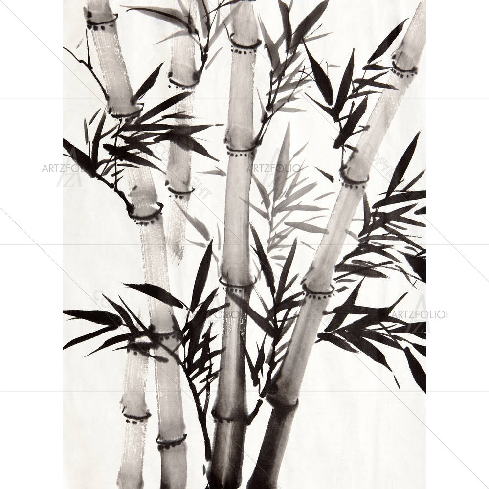 Bamboo Leaf D1 — custom-size art design 5003438