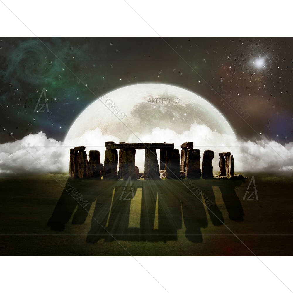 Stonehenge In A Night — custom-size art design 5003450