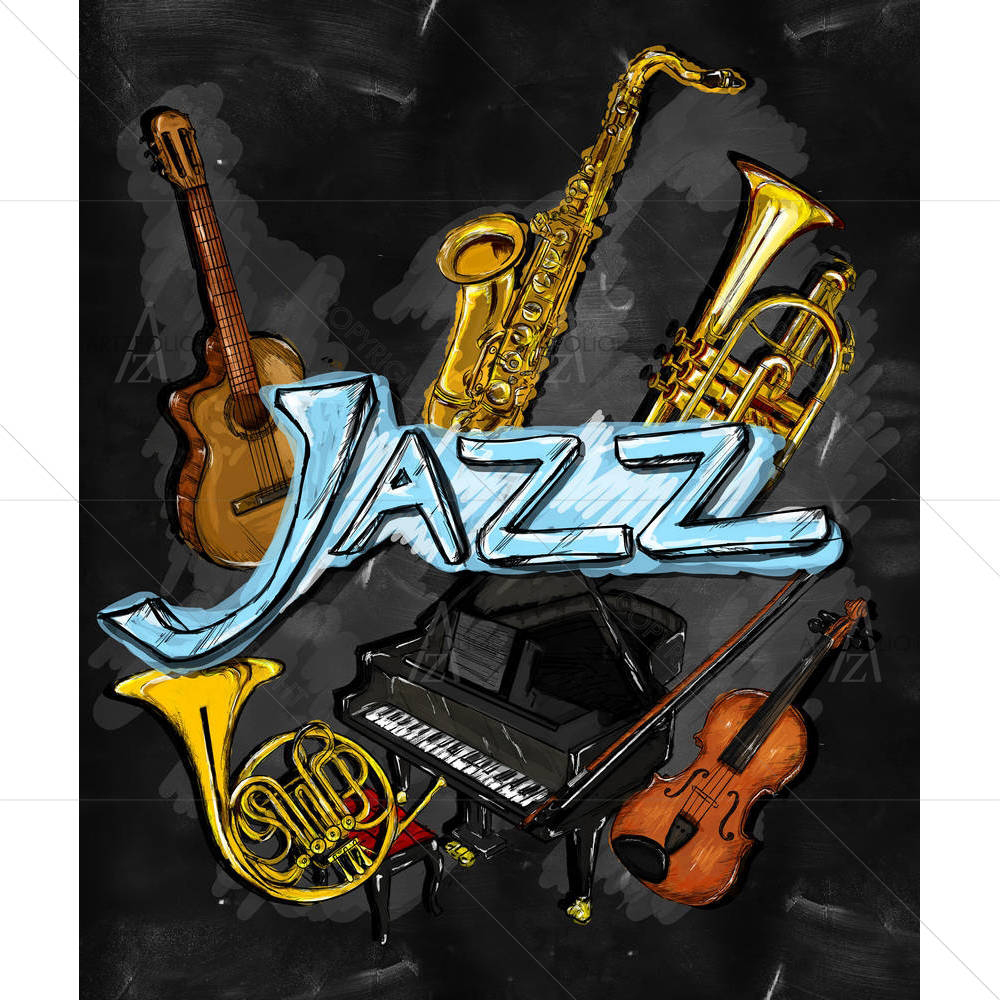 Jazz Artwork Instrument — custom-size art design 5003462