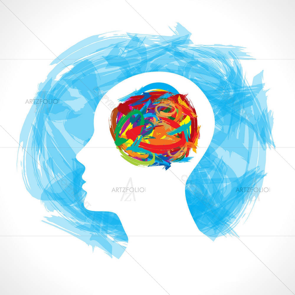 Human Head Thinking D3 — Adult custom art by ArtzFolio