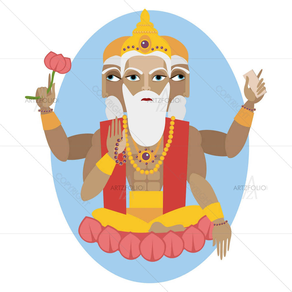 Hindu Deity Lord Brahma — custom-size art design 5003494