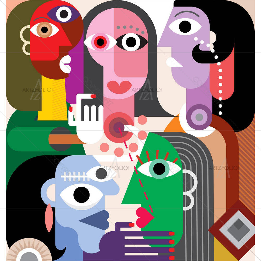 Family Abstract Art — custom-size art design 5003498