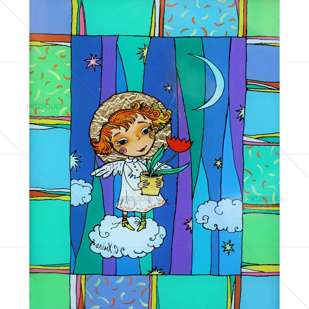 Little Angel Under the Sky — Botanical custom art by ArtzFolio