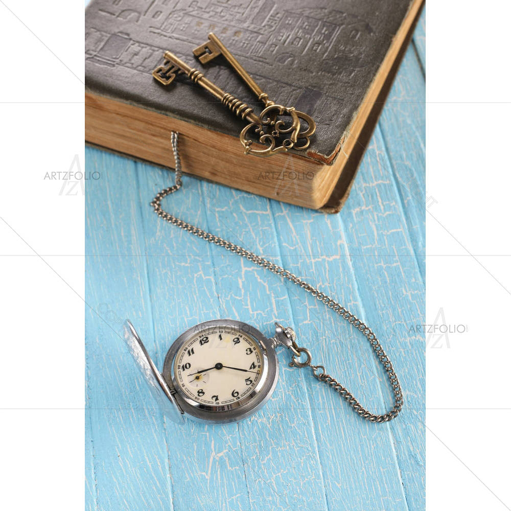 Vintage Pocket Watch D2 — Abstract custom art by ArtzFolio