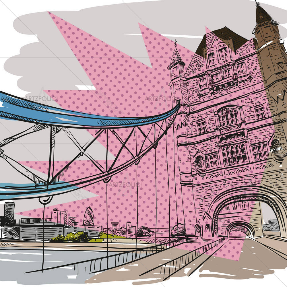 London Bridge — Ancient custom art by ArtzFolio