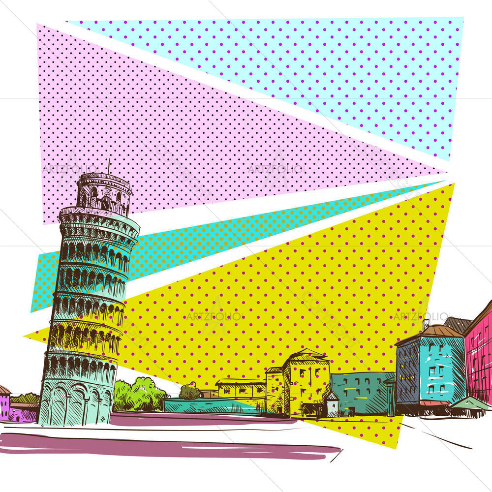 Pisa — Ancient custom art by ArtzFolio