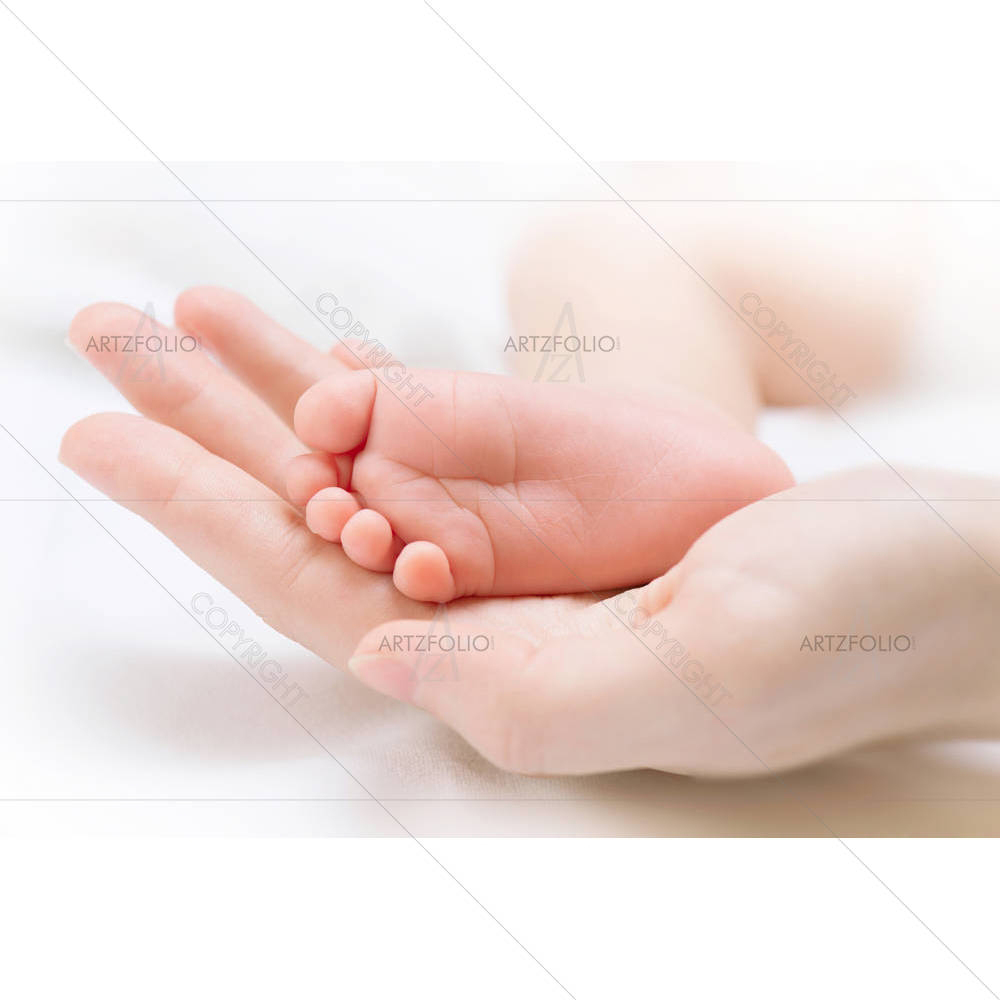 Newborn Baby's Foot — Baby custom art by ArtzFolio