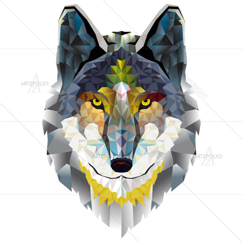Wolf Head — Abstract custom art by ArtzFolio