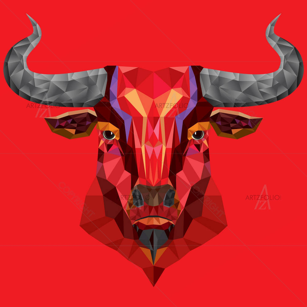 Red Bull Portrait D1 — Abstract custom art by ArtzFolio