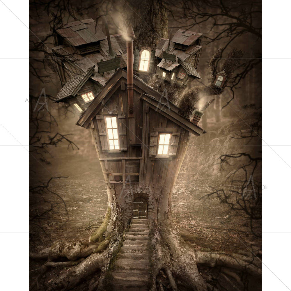Fantasy Tree House D2 — Fantasy custom art by ArtzFolio