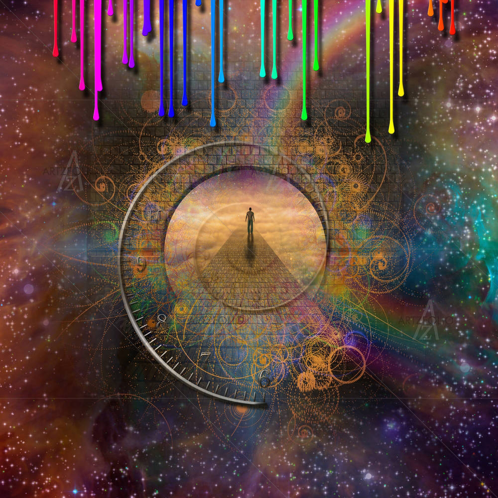 Fantastic Scene With Melting Colour — custom-size art design 5003594